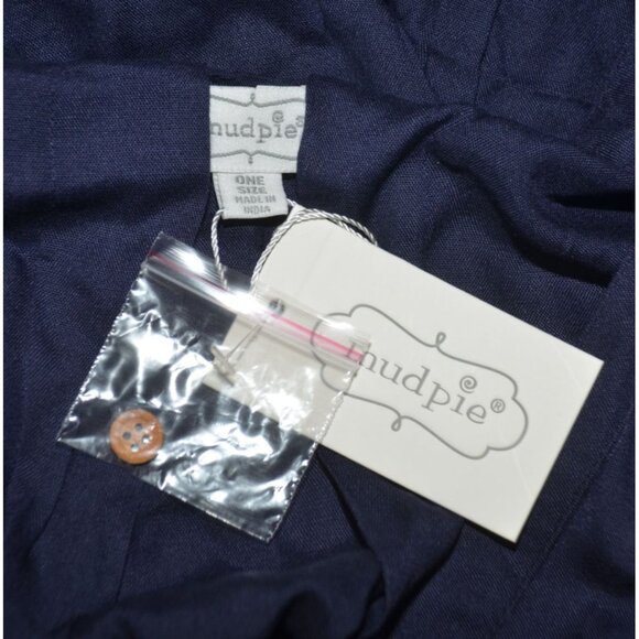 NWT Mudpie Navy Blue Button Up Tunic Shirt Dress One Size Casual V-Neck Lightwei - Picture 6 of 9